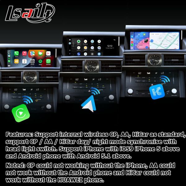 10.25 inches Android 8+128 Carplay android auto Screen upgrade HDMI For Lexus IS200t IS350 IS300