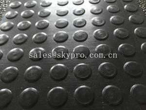 China Low high round / coin / button rubber mat black non - slip rubber mattress on sale