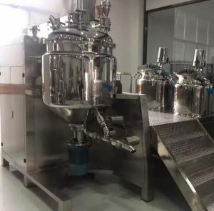 China Pneumatic Lotion Cosmetic Emulsifier Mixer 50 Liter SUS304 SUS316 factory
