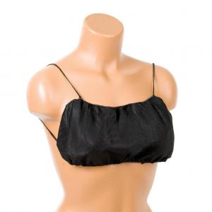 China S&J Women Sexy Bra Disposable bra and panties SJ Manufacturer OEM Wholesale Disposable Black Shoulder Straps Bra for Spa Massage factory
