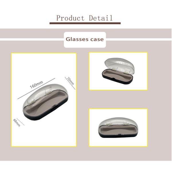 Black Plastic Oversized Hard Shell Sunglasses Case