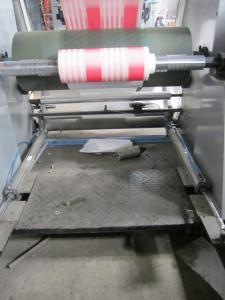 Hydraulic 4 Color Sticker / Paper Bag Printing Machine With Unwinder Rewinder