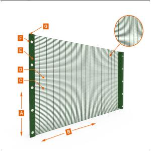 Buy cheap Prison High Security Mesh Fence Powder Coated 358 Anti Climb from wholesalers