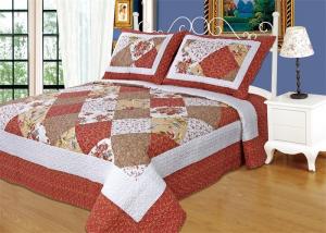 China Imitated Patchwork Cotton Quilted Bedspread Machine Wash Cold Delicate factory