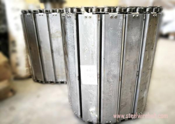 China Stainless Steel Plate Conveyor Belt Chain Plate Conveyor Acid / Alkali Resistant factory
