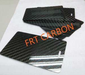 China Custom Cnc Cutting Carbon Fiber Sheet 0.25mm 0.5mm 1mm  56mm 78mm For Name Card Business Card Luggage Tag factory