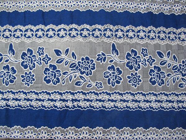China Elegant Cotton Polyester Lace Fabric Burnout Lace Orange for Lady Dress / Wedding Dress(CY-DK0031) factory