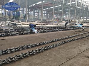 China 81MM Grade U3 Anchor Marine Chain In Stock With Certificate Black Painted factory