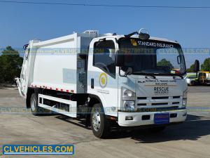 China 700P 10000L ISUZU Garbage Truck Trash Collection Truck With Hydraulic Hoist factory