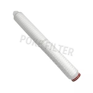 China Folded PP 20 Inch 0.2 Micron Cartridge Filter For Water Filtration System factory