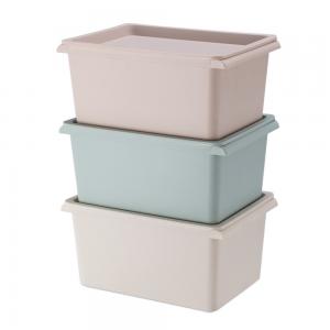 China Promotional Stackable Plastic Storage Box With Lid OEM ODM factory
