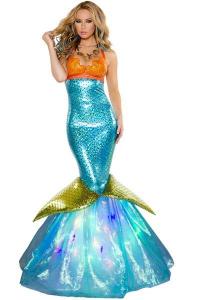 China Wholesale Sailor Sea Costume Aquarius Mermaid Dress for Halloween Christmas Party Carnival on sale