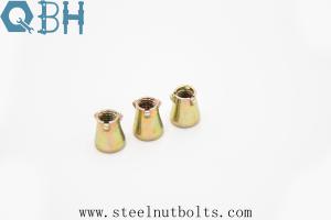China Conical Nut Zinc Plating Carbon Steel Non Standard Fasteners Yellow factory