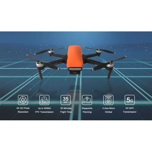 35 mins 4K FCC 3 axis gimbal Aerial Camera Drones