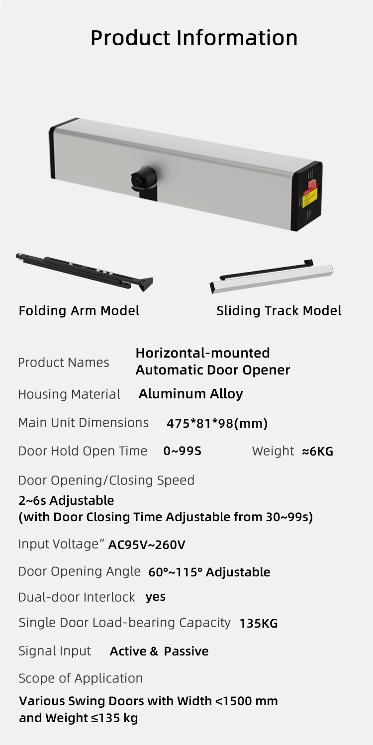 Automatic Horizontal Swing Door Operator for Efficient Door Opening/Closing Access Control Product