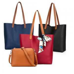 China Women Handbags Sets Leather Top Handle Handbag-Shoulder Sling Purses 2pcs in 1 sets Hand Bag Sets factory