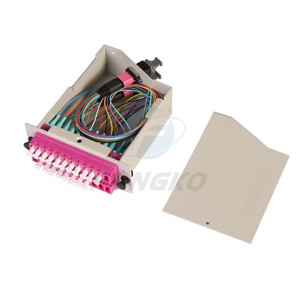 1 Meter MPO To LC Pigtail Patch Cord Cable Fan Out Multimode OM3 OM4