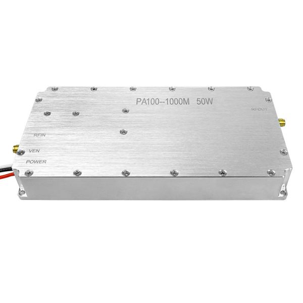 Super Bandwidth 100-1000 MHz 50 W Power Amplifier Aluminum UAV Drone Frequency Blocker