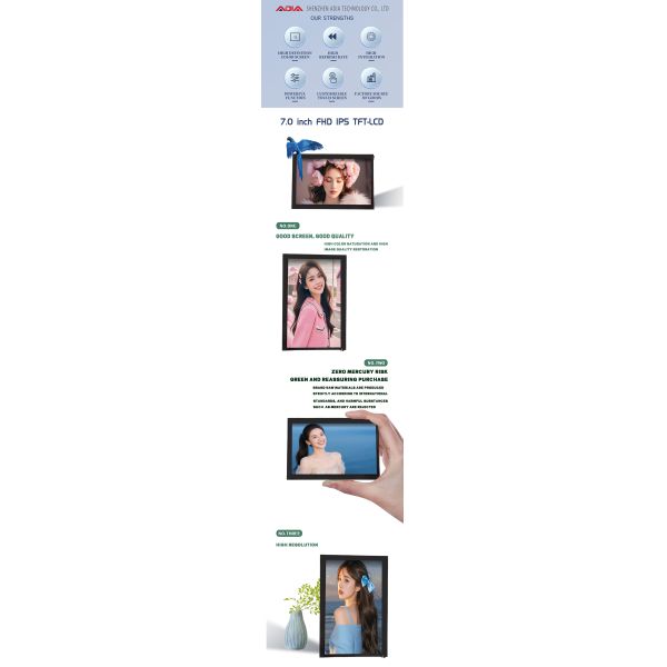 7.0 inch FHD IPS landscape resolution 1200 * 1920 MIPI interface 40PIN display screen