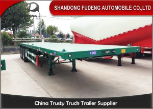 China BPW Axle 40ft Heavy Duty Flatbed Trailer With Super Single Tire Air Suspension factory