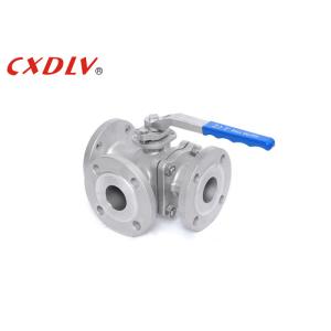 Buy cheap High Performance 3 Way Ball Valve Stainless Steel Full Port PN40 T / L Port from wholesalers