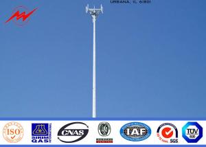 China Tapered Monopole Antenna Tower Galvanised Mobile Communication Tower Three Sections factory