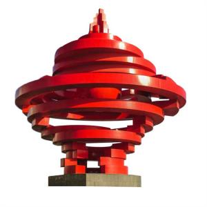 China Red Outdoor Decorative Metal Sculpture Galvanized Steel Sculpture factory