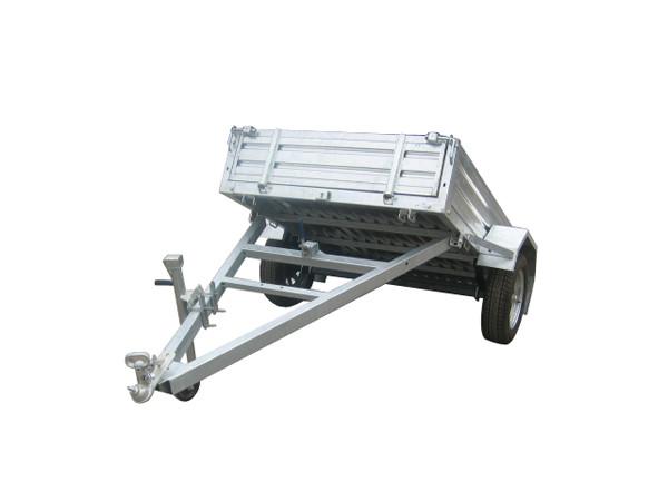 China Rolled Body Galvanised Hydraulic Lift Trailer , Tandem Box 10 X 5 Tipper Trailer factory