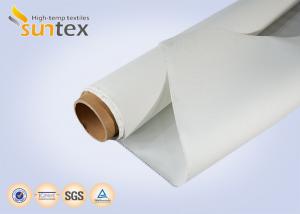 China 0.85mm White Silicone Coated Fabric For Fire Curtain System E 120 Fire Protection factory