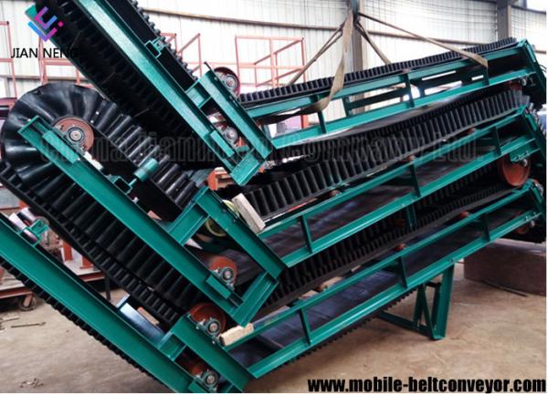 China Large Loading Capacity Mobile Conveyor Belt System With Corrugated Sidewall factory