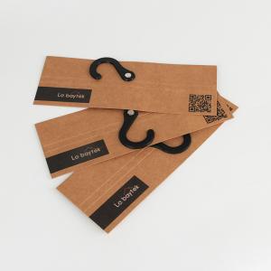 China Eco Friendly Custom Printed Natural Brown 400gsm Kraft Paper Hanger Sample Card For Fabric factory