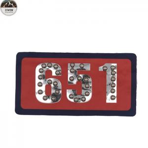 China Luxury Embroidered Letter Patches / Garment Embroidered Number Patches factory
