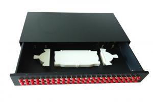 19 ODF Fiber Optic Joint Box , sliding fiber optic patch panel 48 port with FC adapter