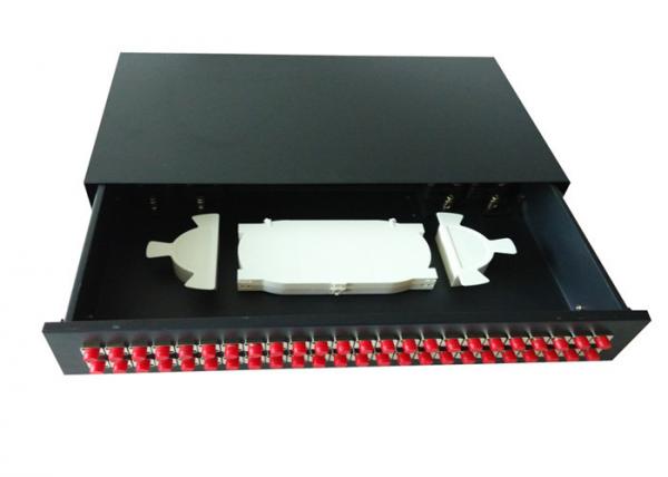 China 19" ODF Fiber Optic Joint Box , sliding fiber optic patch panel 48 port with FC adapter factory