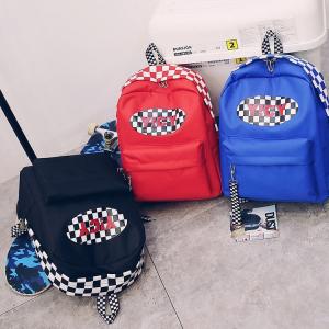 China New 2018 backpack checkerboard pattern hip-hop street trend student bag on sale