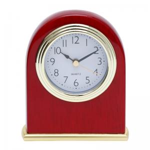 China Red Rosewood Desk Clock Hotel Guest Room Supplies Hotel Alarm Clock on sale