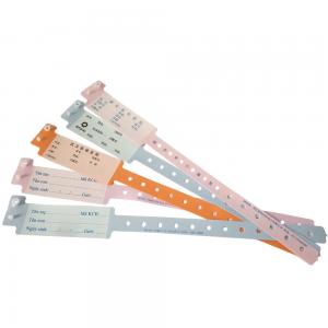 China Hospital Use Disposable ID Bracelets Vinyl Bracelets With Printing 270x25mm factory