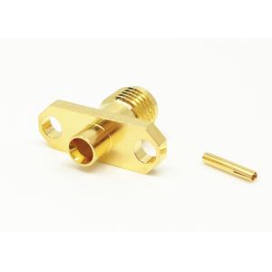Buy cheap Female 2 Holes Flange Mount SMA RF Connector Gold Plated 50Ohm from wholesalers