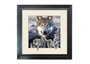 China 5D Effect Wolf 3D Lenticular Photo Printing For House Decoration MDF Frame on sale