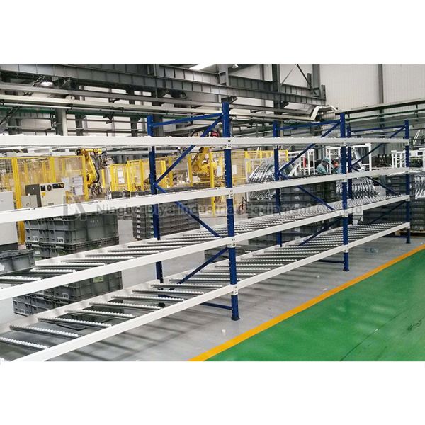 Rolling Fluent Stacking Rack System Shelf Storage Warehouse Rack For Display