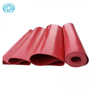 China Excellent heat resistant red color silicone rubber sheet with both surface smooth factory