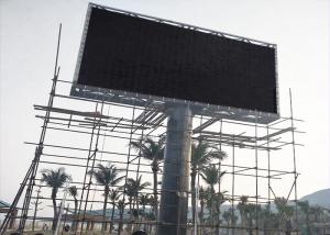 Large Outdoor Full Color Steel Frame P6 P8 P10 Advertising LED Billboards With Column