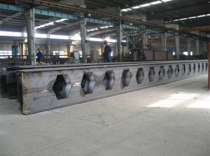 China Fabricated Welded Heavy Structural Steel Construction Materials Prime Hot Rolled Honey Comb Roof H Beams factory