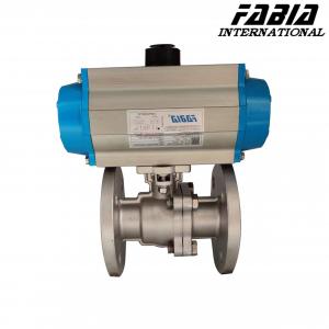 China FABIA Easy-To-Maintain Pneumatic Two-Piece Flanged Ball Valve on sale