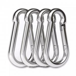 China 400lbs Load Capacity Keychain Carabiner Clip Stainless Steel AISI304/316 Finish ZINC factory