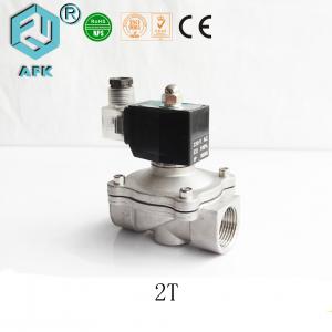 China 1Inch Air Control Solenoid Valve With BSP Connector Stainless Steel DC 24V on sale