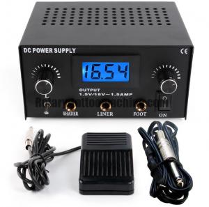 China ABS Tattoo Power Unit , Tattoo Machine Power Supply Kit With Foot Switch And Cord factory