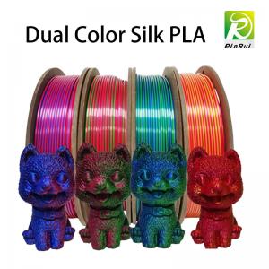 China Silk Dual Color Trip Color Filament for FDM 3D Printer pla filament factory
