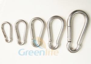 China Gourd Shape 304 Stainless Steel Carabiner , Hook Accessories Spring Snap Hook factory