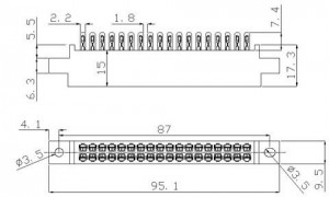 18 Pins Edge Connectors(BLACK)